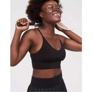 AERIE OFFLINE Real Me Lace Up Back Sports Bra